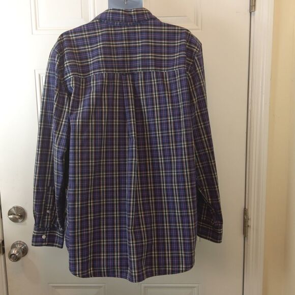 (3/$20) Chaps purple plaid long sleeve button down shirt - Picture 7 of 10